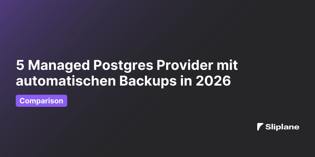 5 Managed Postgres Provider mit automatischen Backups in 2026