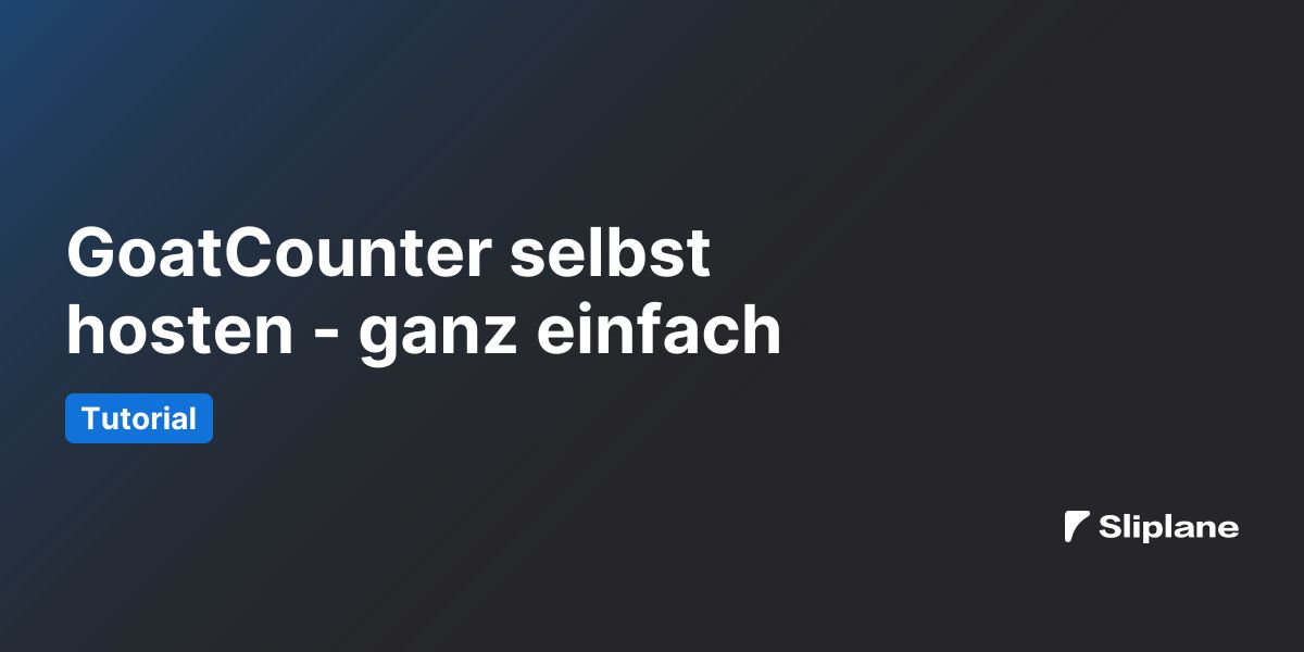 GoatCounter selbst hosten - ganz einfach