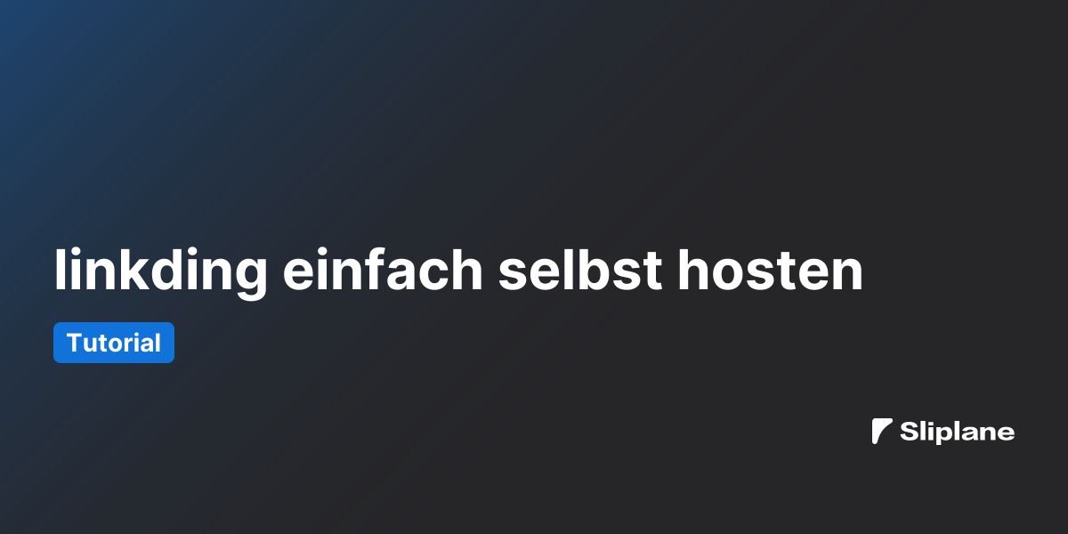 linkding einfach selbst hosten