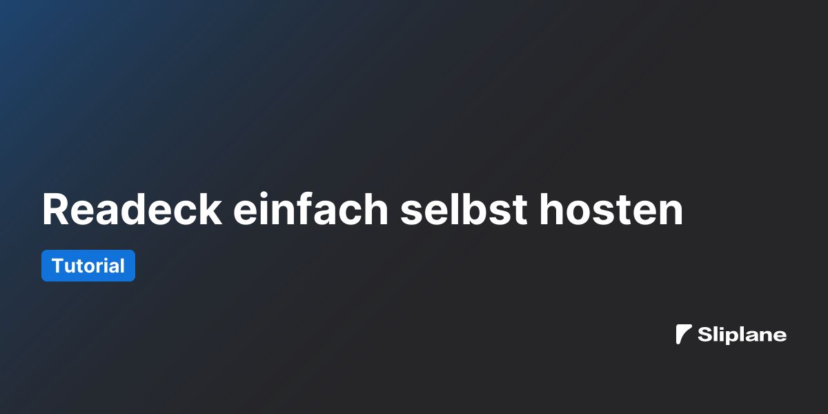 Readeck einfach selbst hosten