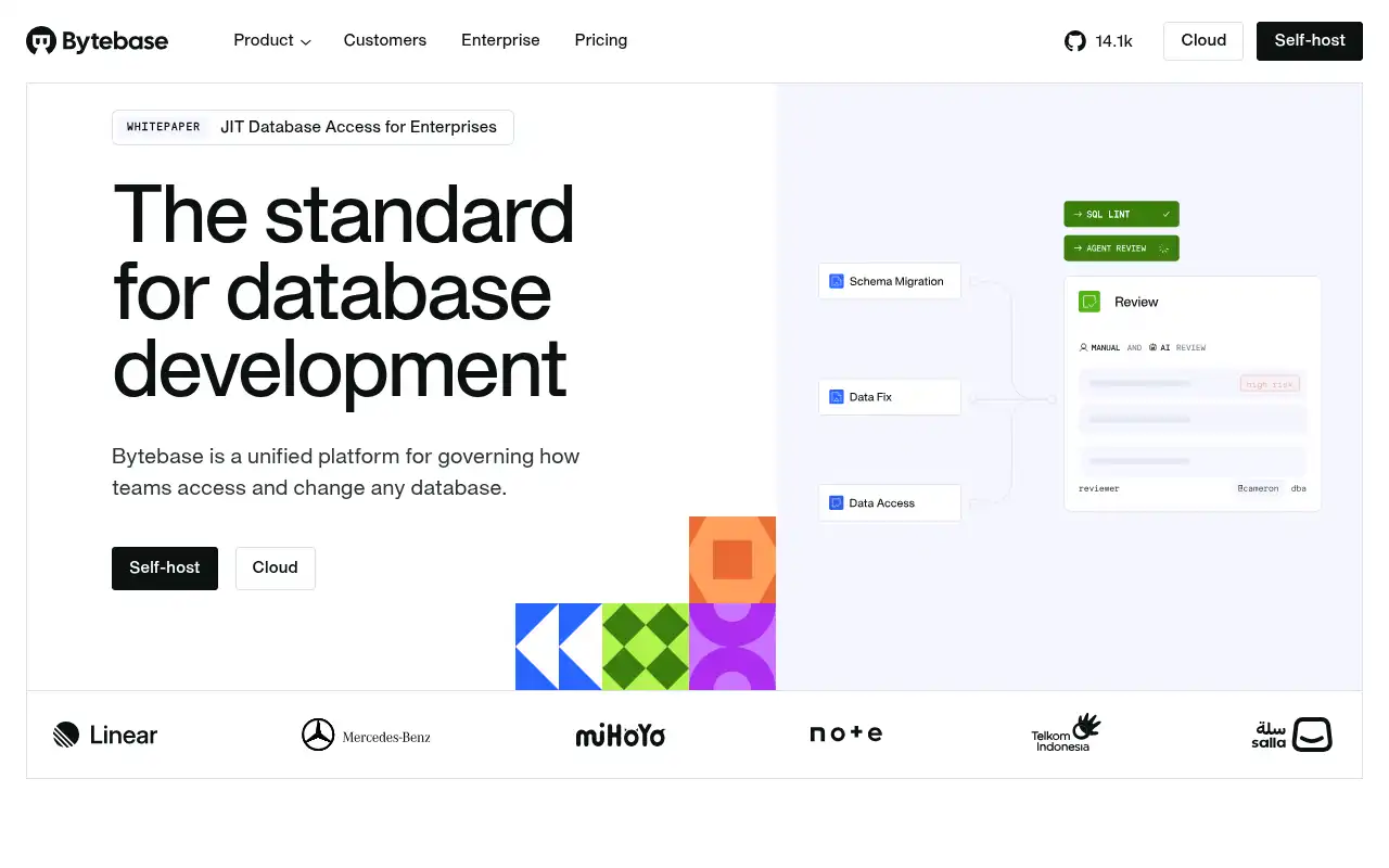 Bytebase Landing Page