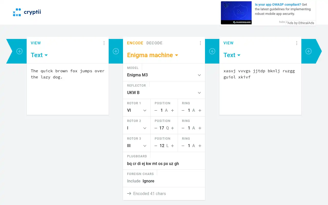 Cryptii Landing Page