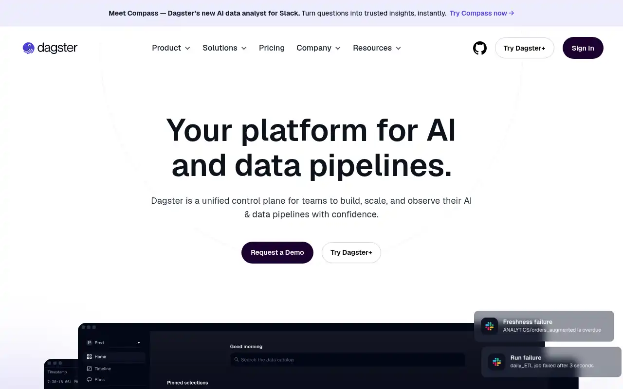 Dagster Landing Page