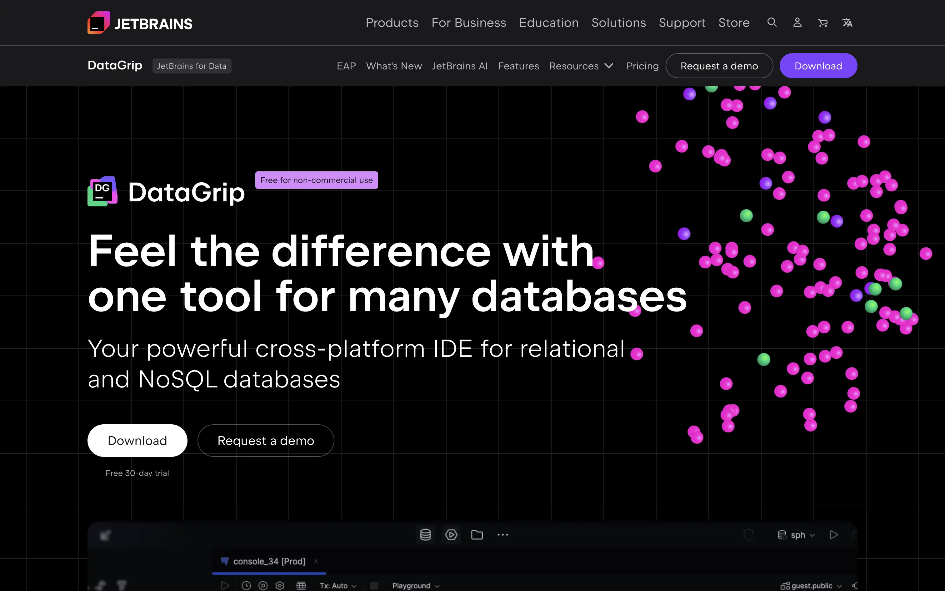 DataGrip Landing Page