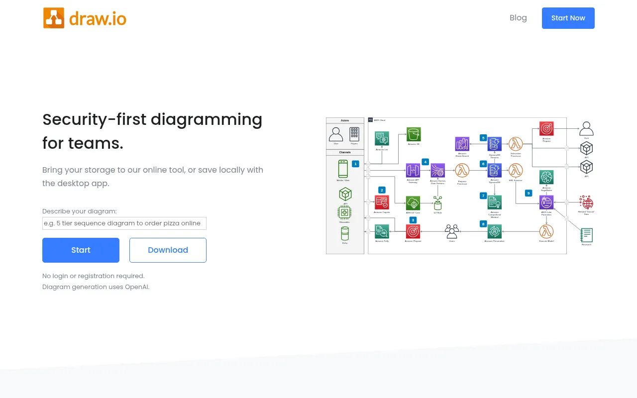 draw.io Landing Page