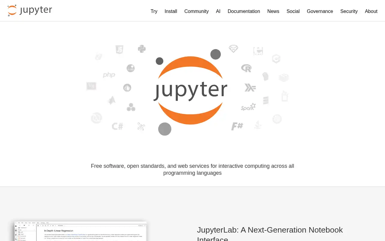 Jupyter Landing Page