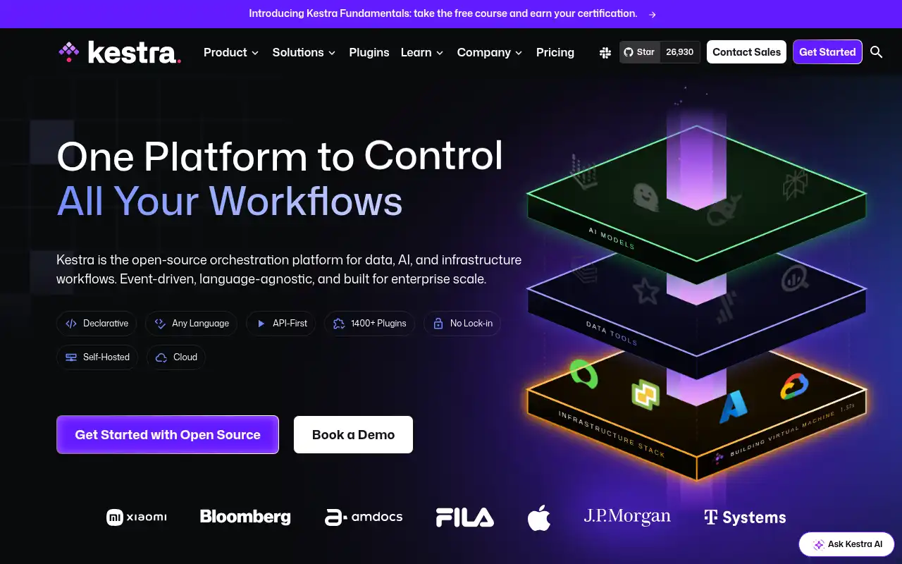 Kestra Landing Page