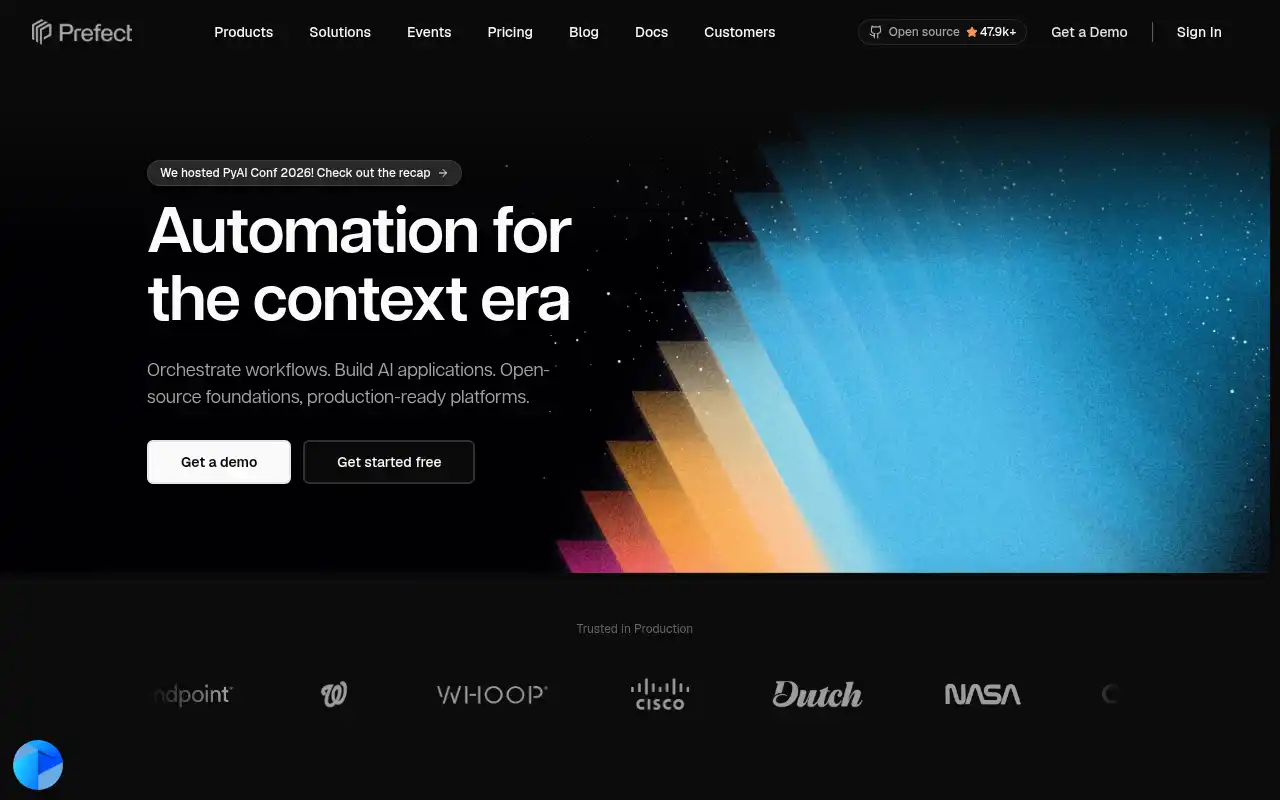 Prefect Landing Page
