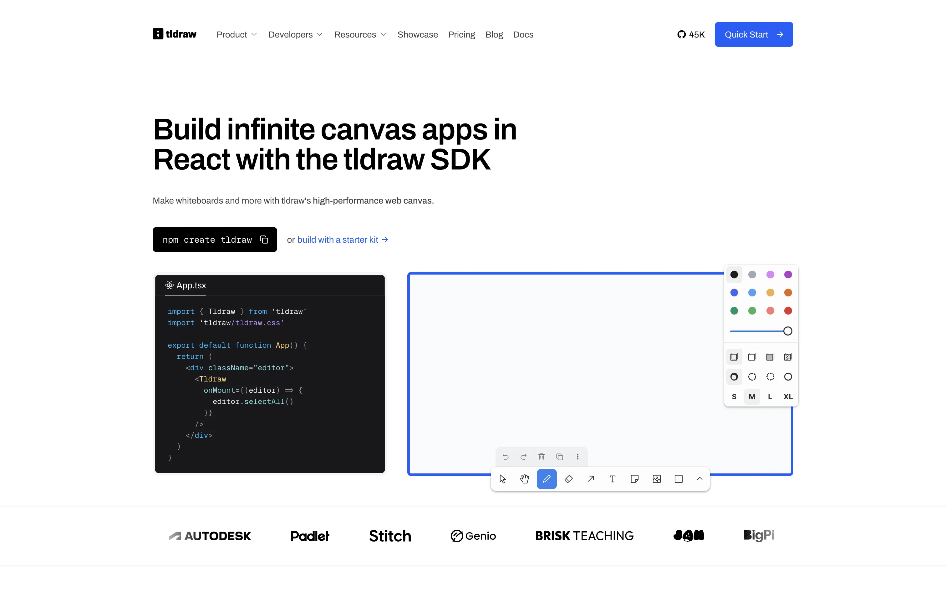 tldraw Landing Page