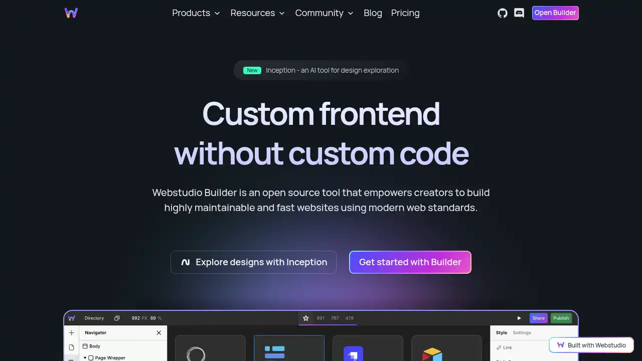 Webstudio Landing Page